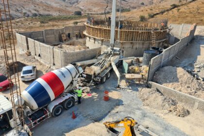 Taque 1.5 Millones de litros Tanque de concreto armado para almacenamiento de agua
